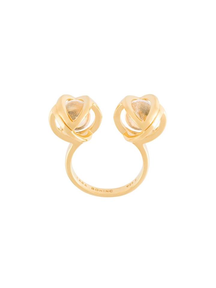 Lara Bohinc 'planetaria' Double Ring, Women's, Size: 51, Metallic