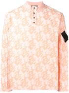 Stone Island Shadow Project Half-button Sweatshirt - Orange