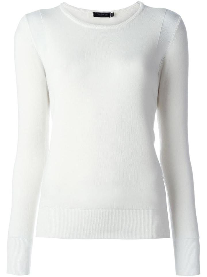 Calvin Klein Collection Cashmere Sweater, Women's, Size: Large, Nude/neutrals, Cashmere