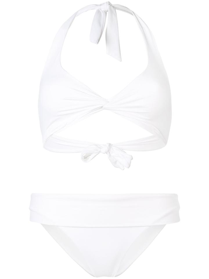 Fisico Halterneck Bikini - White