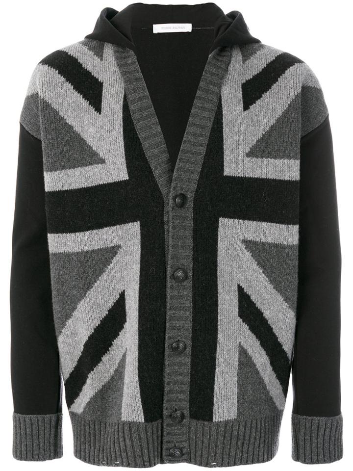 Pierre Balmain Hooded Cardigan - Grey