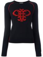 Emilio Pucci Logo Intarsia Jumper, Women's, Size: Xs, Black, Merino