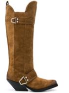 Diesel Knee-high Cowboy Boots - Brown