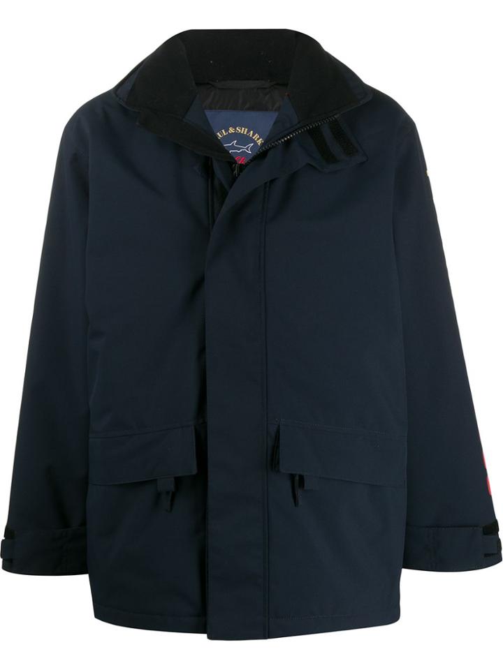 Paul & Shark Zipped Windbreaker Jacket - Blue