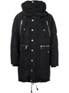 Dsquared2 Oversize Duffle Coat, Men's, Size: 46, Black, Polyester/duck Feathers/polyamide