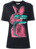 Mcq Alexander Mcqueen Glitch Bunny Print T-shirt, Women's, Size: Small, Black, Cotton