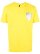 Versus Logo Patch T-shirt, Men's, Size: Large, Yellow/orange, Cotton