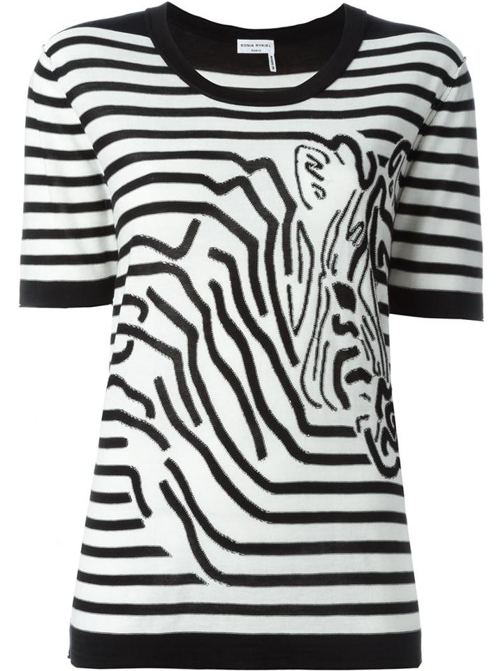 Sonia Rykiel Zebra Striped T-shirt