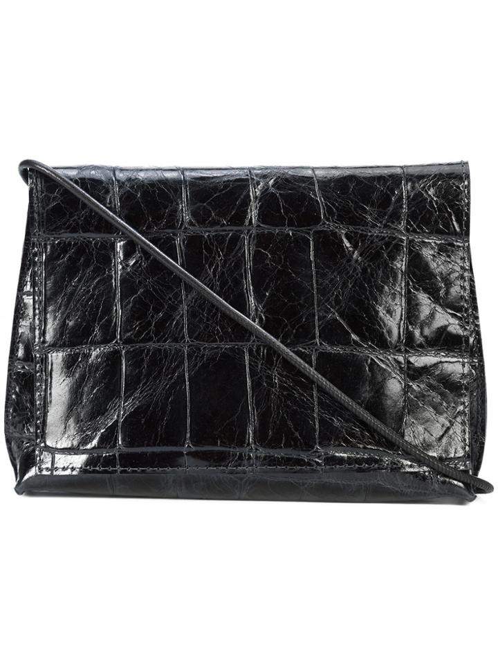 B May Embossed Crossbody Bag - Black