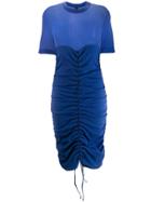 Unravel Project Short Ruched Dress - Blue