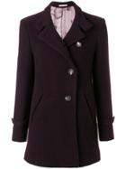 Massimo Alba Fitted Button Up Coat - Red