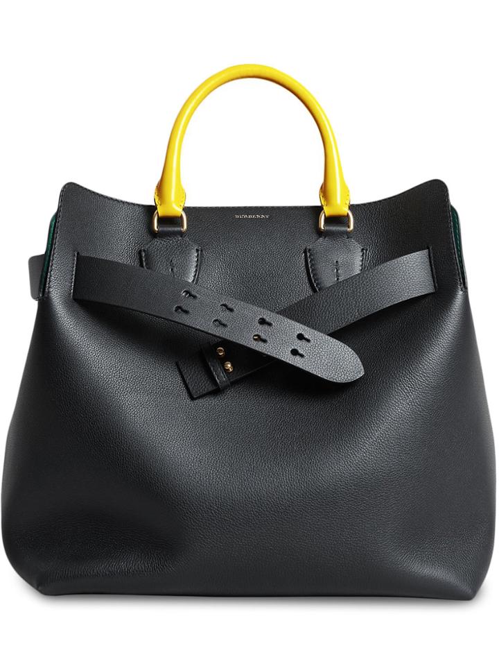 Burberry The Large Tri-tone Leather Belt Bag - Black