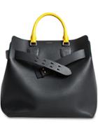 Burberry The Large Tri-tone Leather Belt Bag - Black