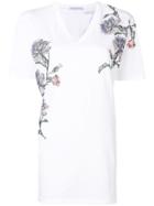Ermanno Scervino Gemstone Embellished Floral T-shirt - White