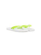 Mc2 Saint Barth Kids Teen Pom-pom Flip Flops - Yellow & Orange