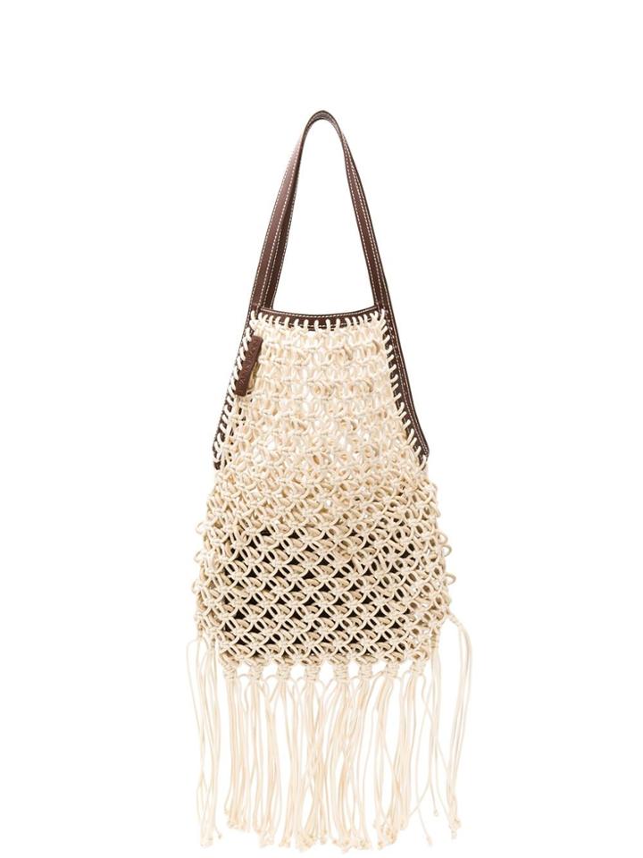 Jw Anderson Natural String Bag - White