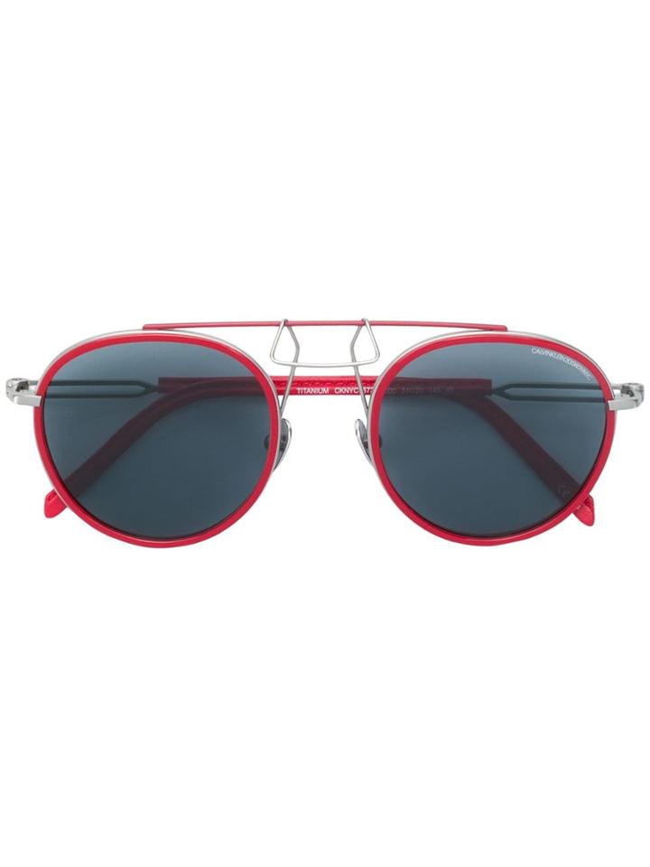 Calvin Klein 205w39nyc Aviator Shaped Sunglasses - Red