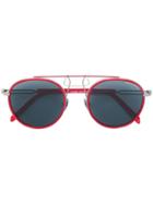 Calvin Klein 205w39nyc Aviator Shaped Sunglasses - Red