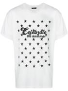 Amiri Star Print Slogan T-shirt - White