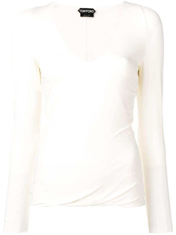 Tom Ford Draped Hem Sweatshirt - White