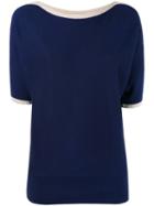 Michael Michael Kors - Short-sleeve Jumper - Women - Cotton - S, Blue, Cotton