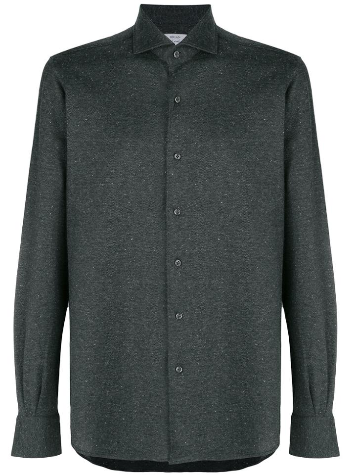 Orian Mélange Button Shirt - Grey