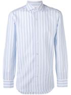 Barba - Striped Shirt - Men - Cotton/linen/flax - 38, White, Cotton/linen/flax