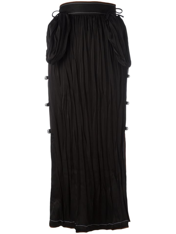 Loewe Long Bell Embellished Skirt - Black