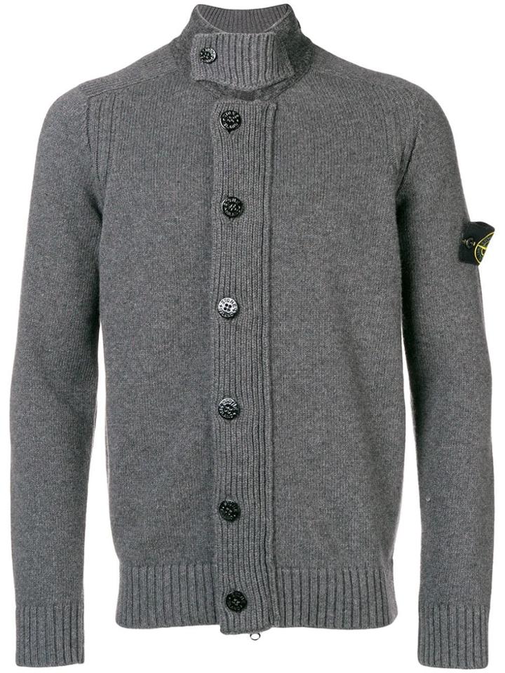 Stone Island Long-sleeve Fitted Cardigan - Grey