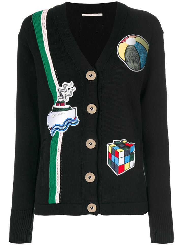 Marco De Vincenzo Patch Cardigan - Black