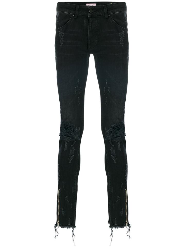 Palm Angels Distressed Skinny Jeans - Grey