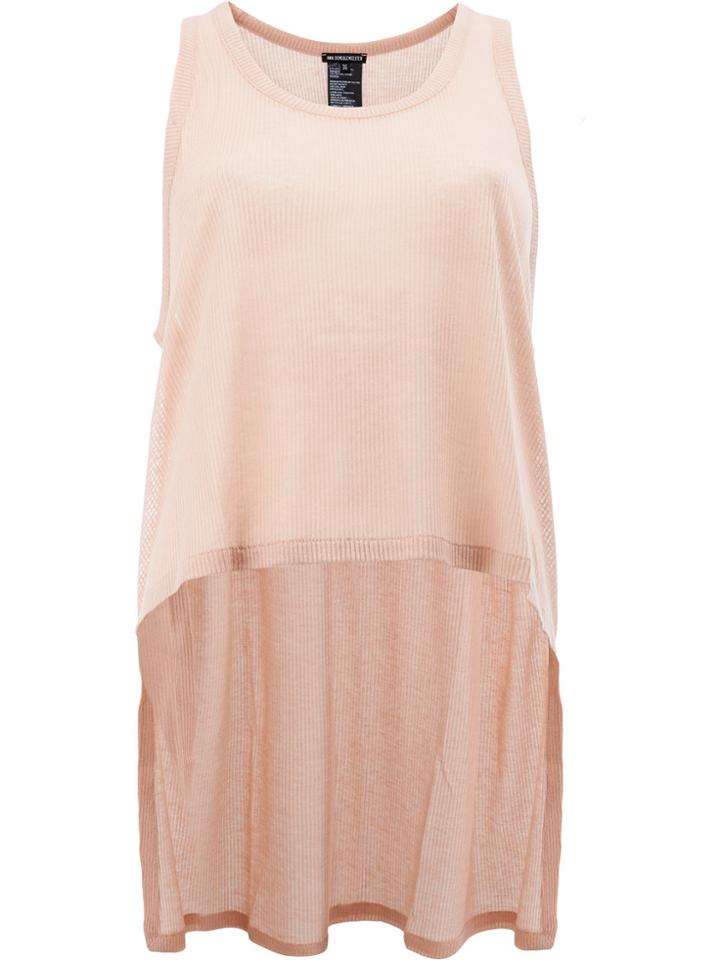 Ann Demeulemeester High Low Hem Top - Nude & Neutrals