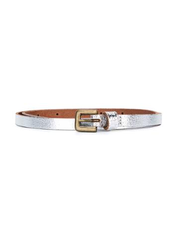 American Outfitters Kids Thin Buckle Belt - Metallic