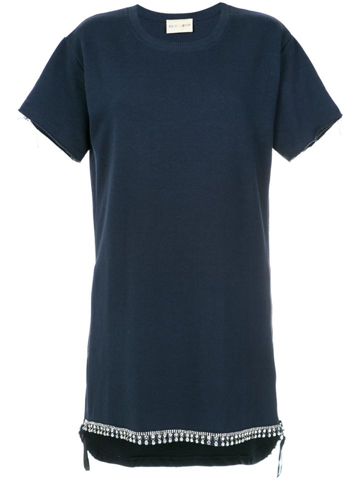Andrea Bogosian Embellished T-shirt Dress - Blue