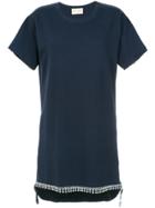Andrea Bogosian Embellished T-shirt Dress - Blue