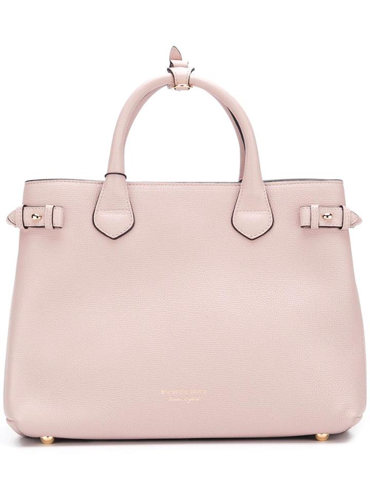 Burberry 'house Check' Tote - Pink & Purple