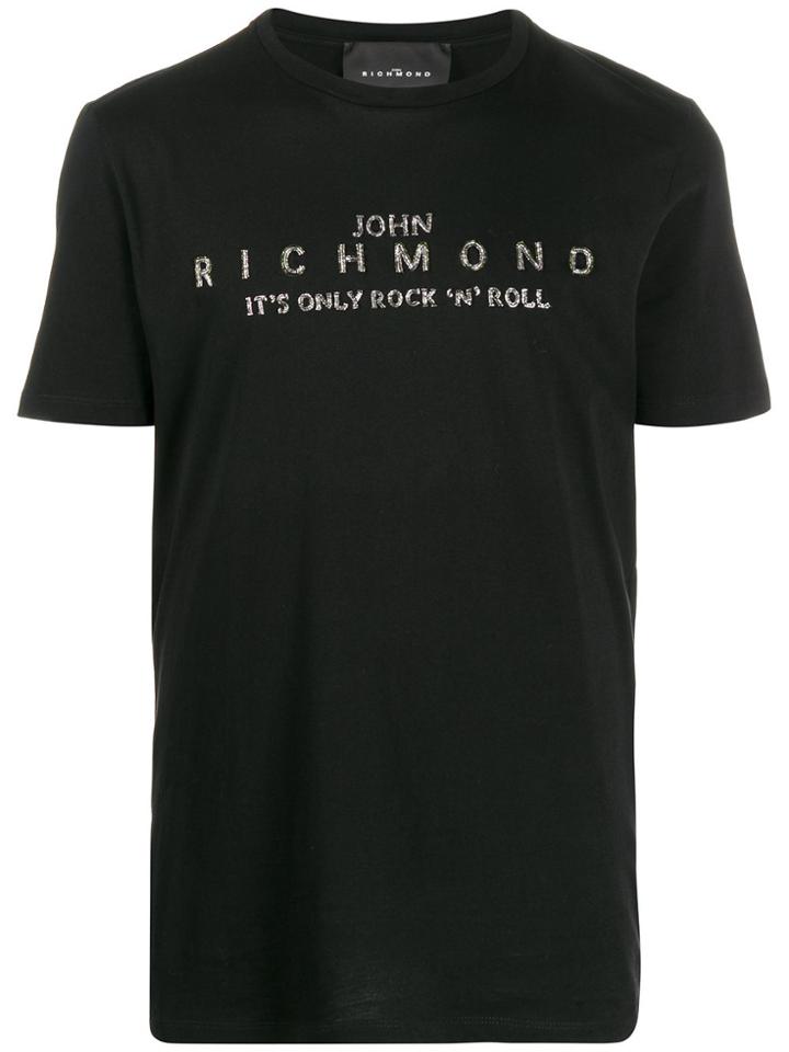 John Richmond Beaded-embellished T-shirt - Black