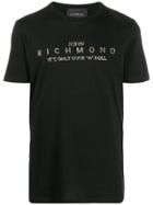 John Richmond Beaded-embellished T-shirt - Black