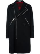 Dior Homme Biker Coat, Men's, Size: 48, Black, Virgin Wool/cashmere/polyester/cupro