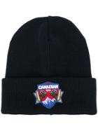 Dsquared2 Canadian Patch Knit Hat - Black