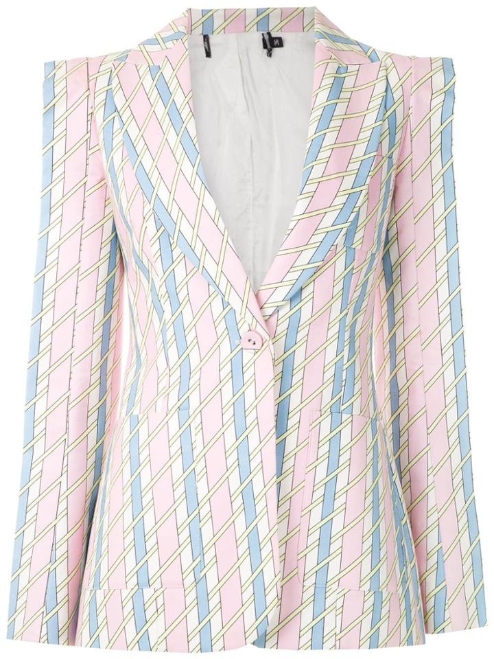 Reinaldo Lourenço Structured Shoulders Blazer - Multicolour