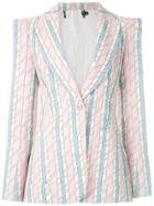 Reinaldo Lourenço Structured Shoulders Blazer - Multicolour