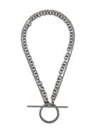 Ann Demeulemeester Lock Hoop Necklace - Silver