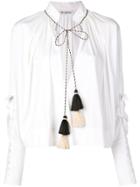 Oscar De La Renta Tassel-detail Blouse - White