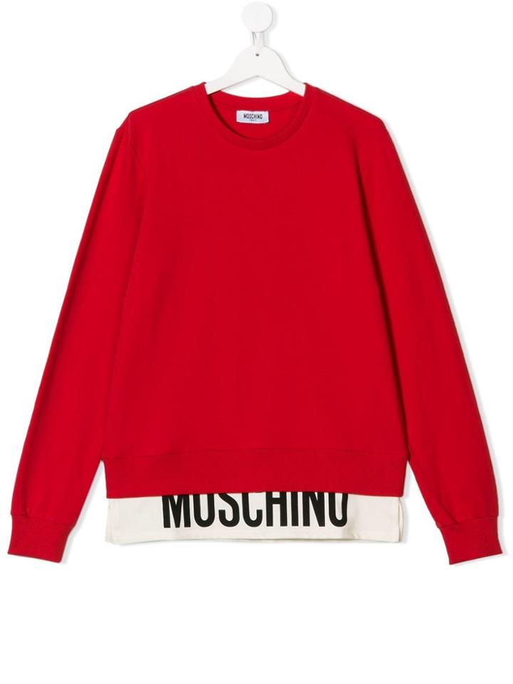 Moschino Kids Longsleeved Sweatshirt - Red