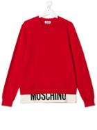 Moschino Kids Longsleeved Sweatshirt - Red