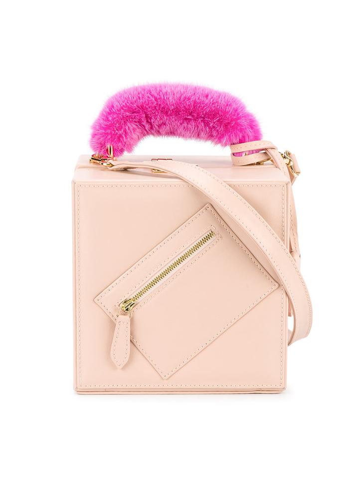 Natasha Zinko - Mink Fur Shoulder Bag - Women - Leather/mink Fur - One Size, Nude/neutrals, Leather/mink Fur