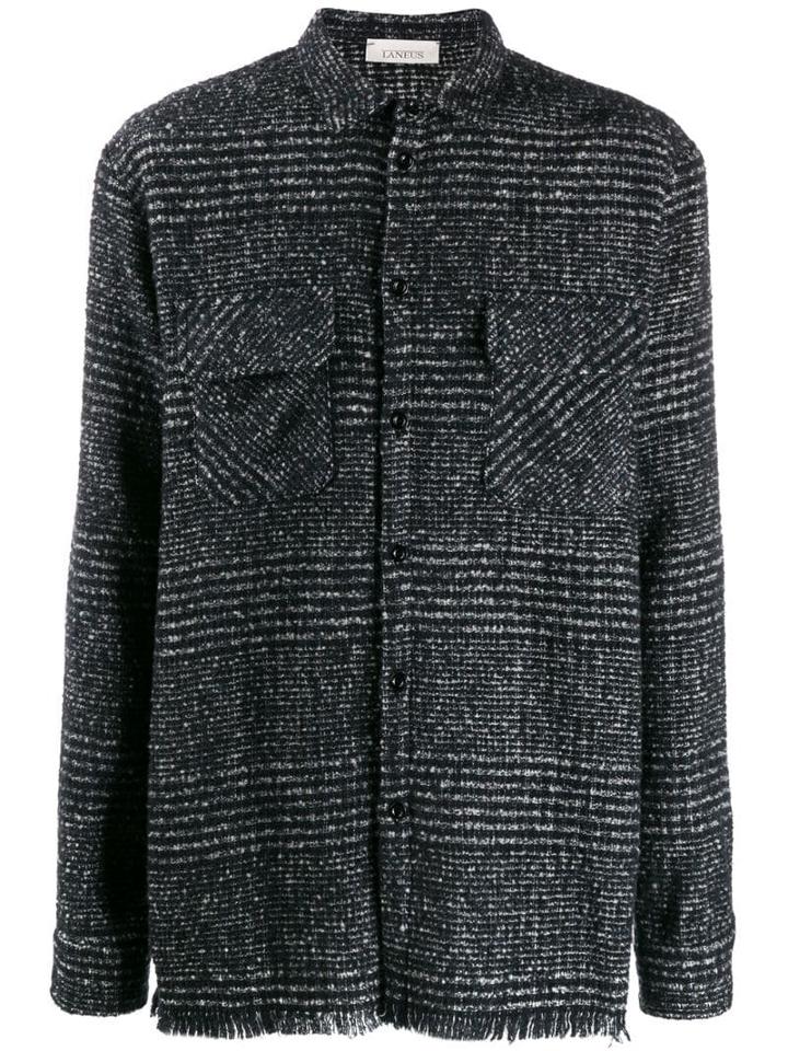 Laneus Long Sleeve Knit Shirt - Black