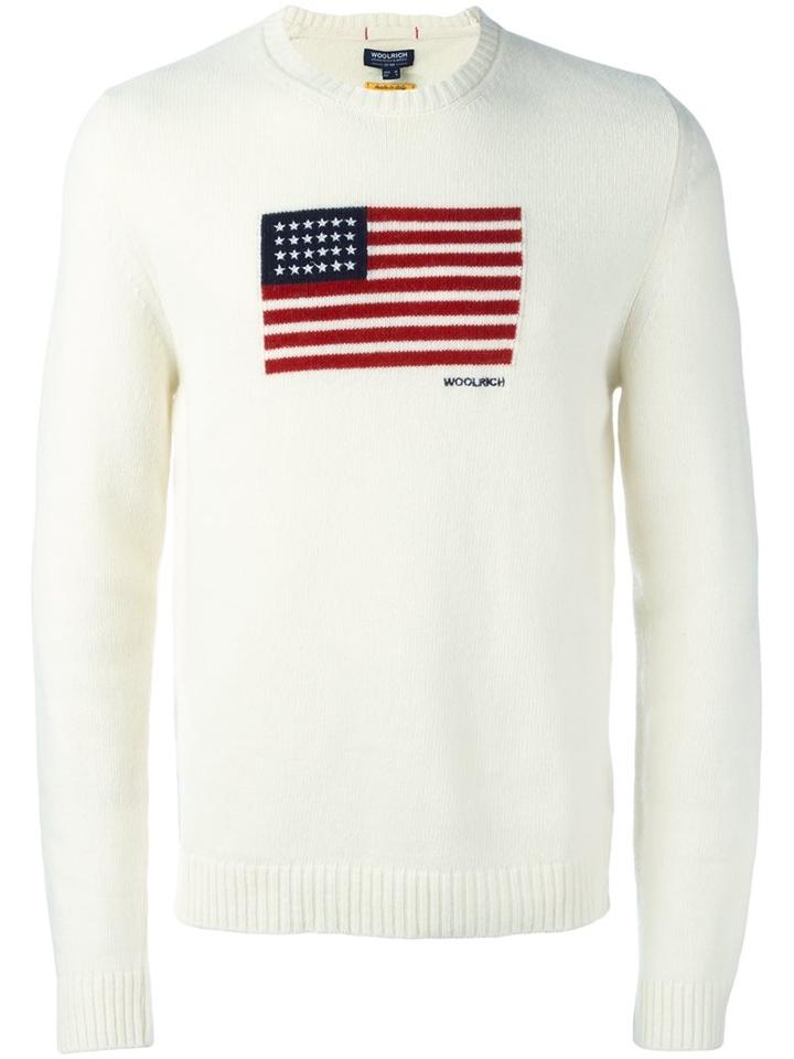 Woolrich 'womag' Pullover, Men's, Size: Large, White, Wool