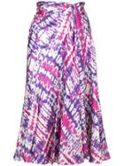 Prabal Gurung Tie Dye Sarong Skirt - Purple